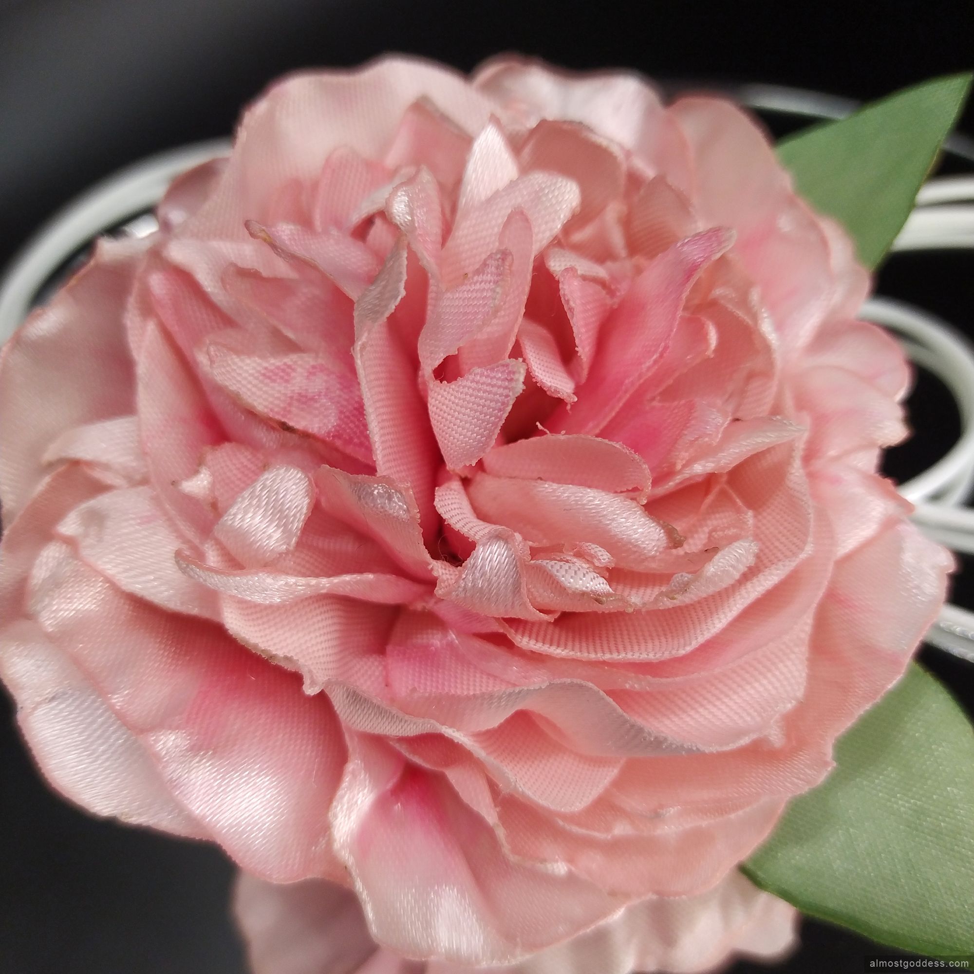 Blush pink peony flower choker Blush pink peony flower choker