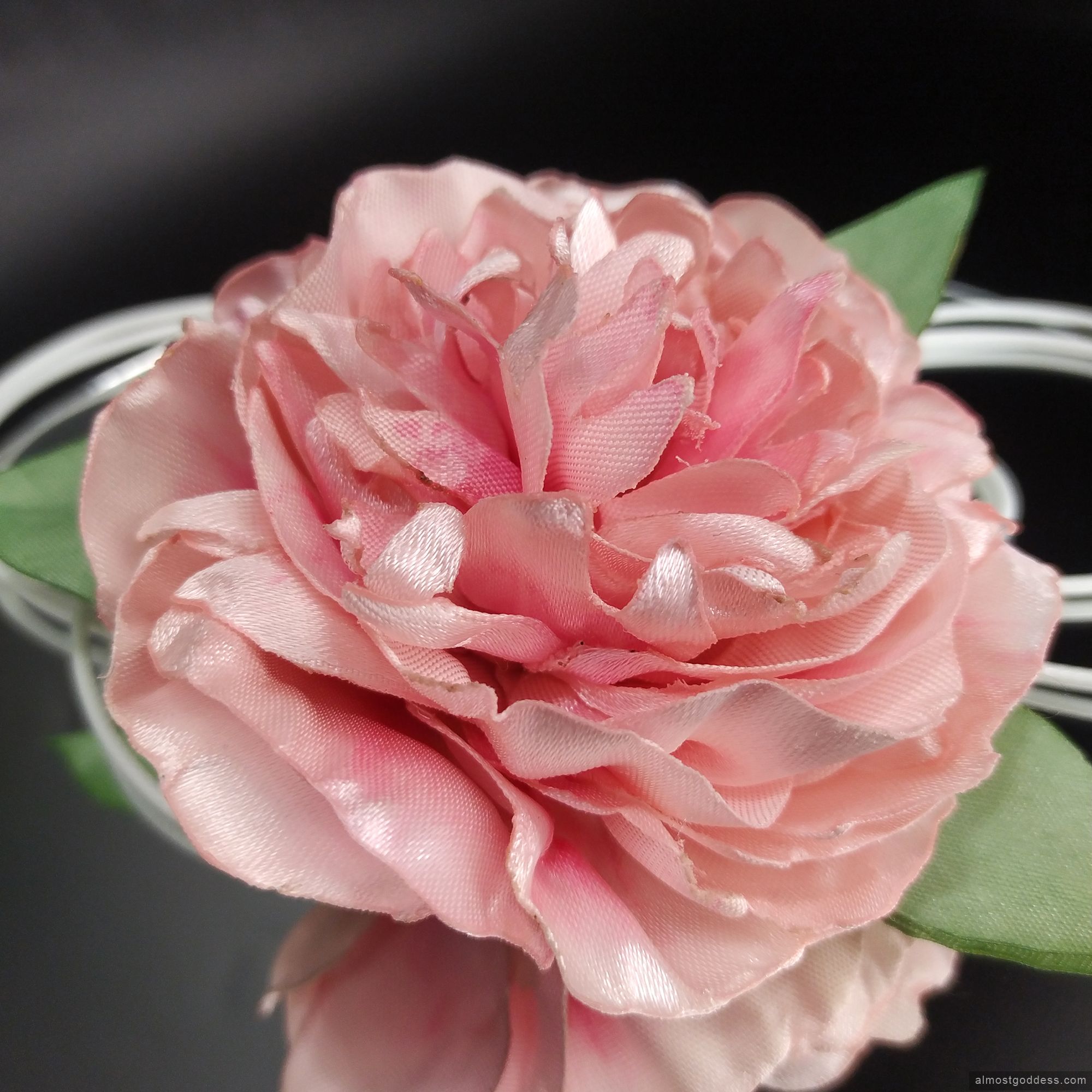 Blush pink peony flower choker Blush pink peony flower choker